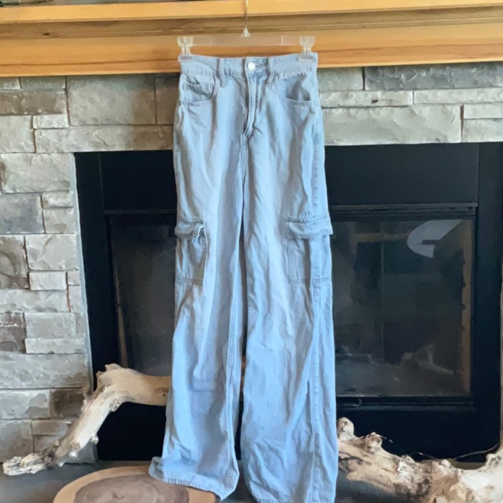 Hollister Sky Blue Cargo Pants